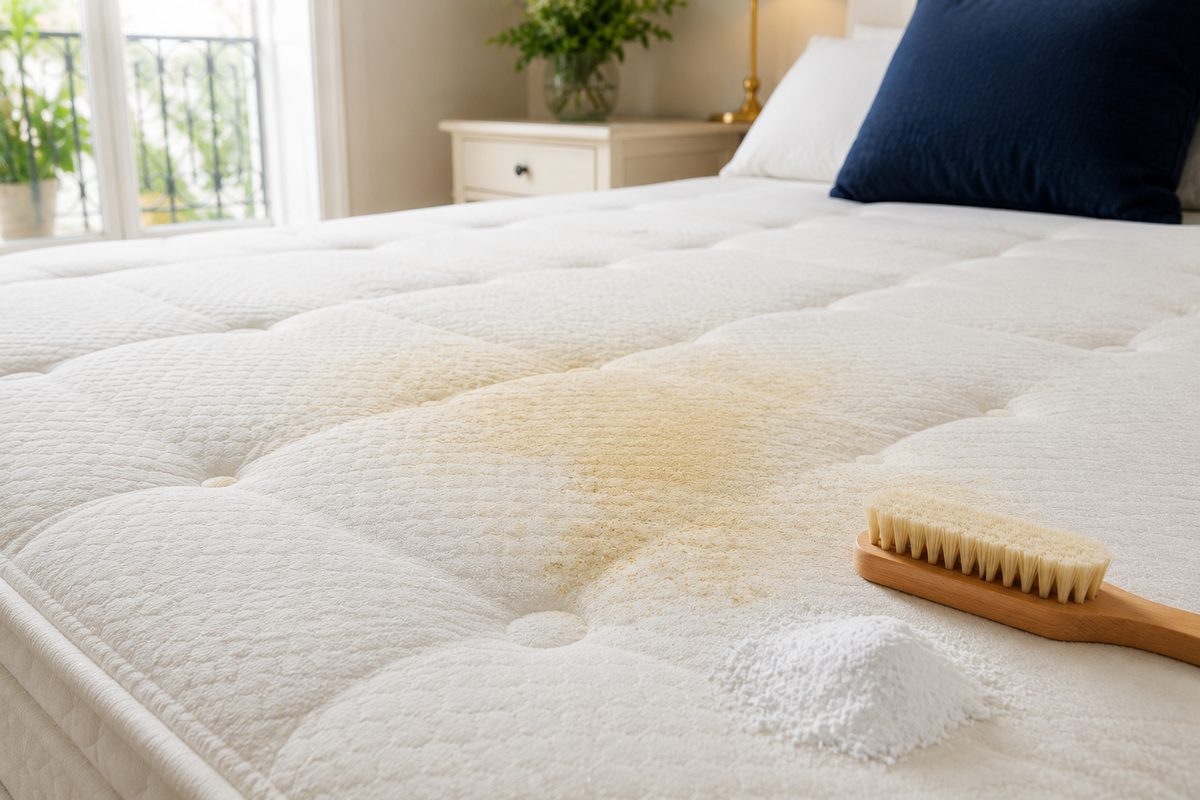 Nettoyer un matelas jauni par la transpiration